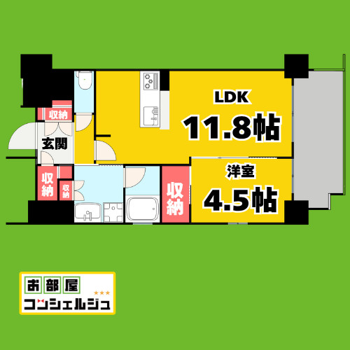 オープンレジデンシア名古屋栄estの間取り