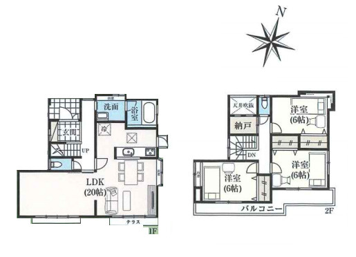 さいたま市見沼区南中丸　中古戸建の間取り|さいたま市見沼区南中丸　中古戸建・3SLDK・土地面積101.38m2・建物面積94.19m2