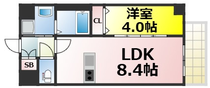 【間取り】 | スプランディッド難波WEST 仲介手数料無料