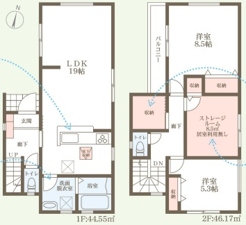 明石市二見町福里　第9期　新築一戸建ての間取り