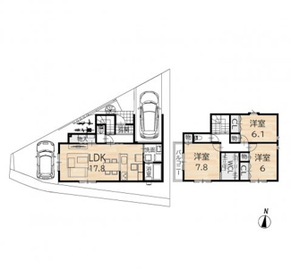 【間取り】 | 下鴨膳部町　新築戸建【建築条件付土地・自由設計】