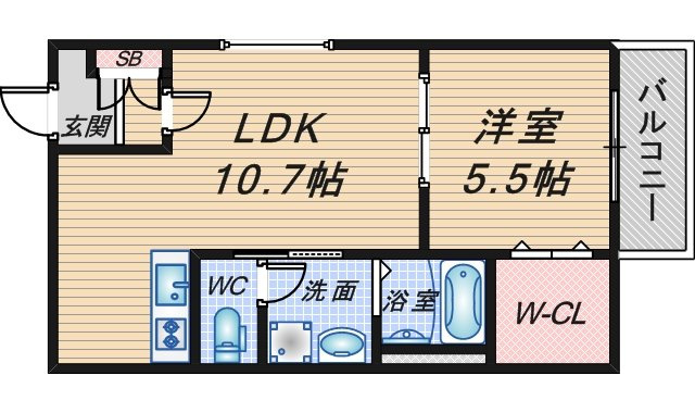 フィユフラッツ豊中末広町の間取り