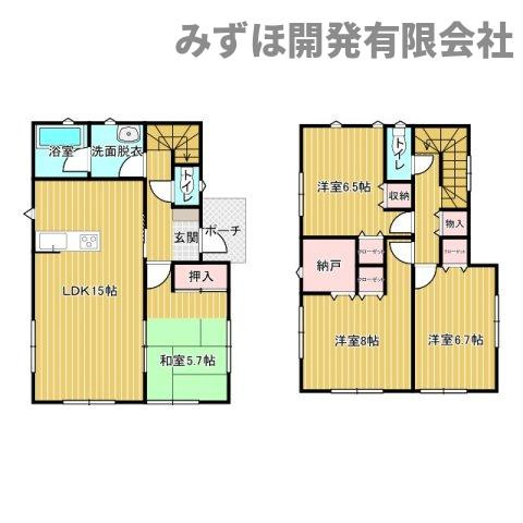 天童市老野森2丁目13-7の間取り