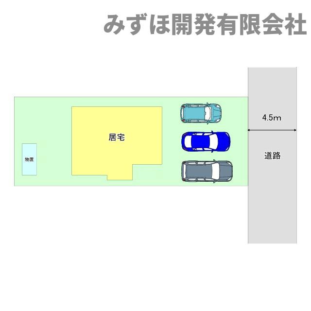 天童市老野森2丁目13-7の区画図