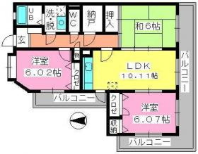 【間取り】 | シャルマン室見