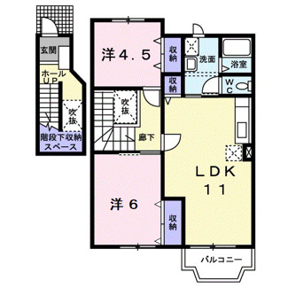 【間取り】 | サンセール港Ａ