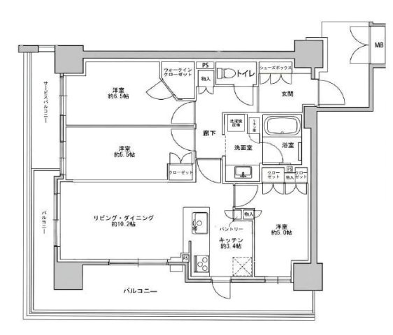 ブランズタワー御堂筋本町の間取り
