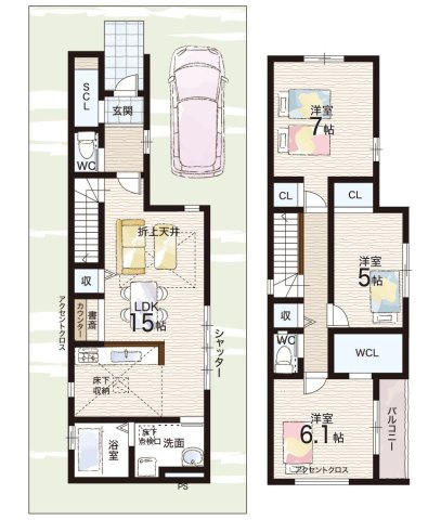 ◆伊丹市鈴原町　第3期　新築一戸建ての間取り