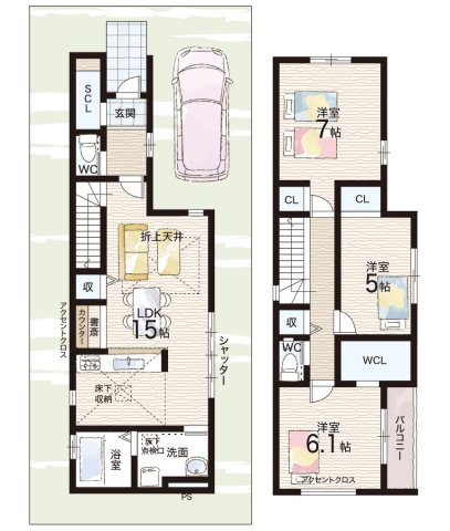 ■伊丹市鈴原町　第3期　新築一戸建ての間取り