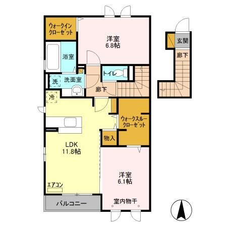 クレールフラッツ天王台の間取り