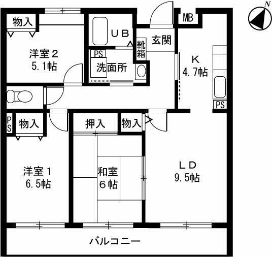 アビオン多摩川の間取り