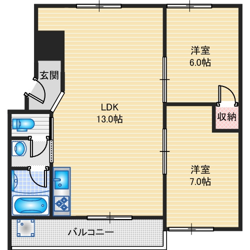 【間取り】 | マンション沢良宜B棟