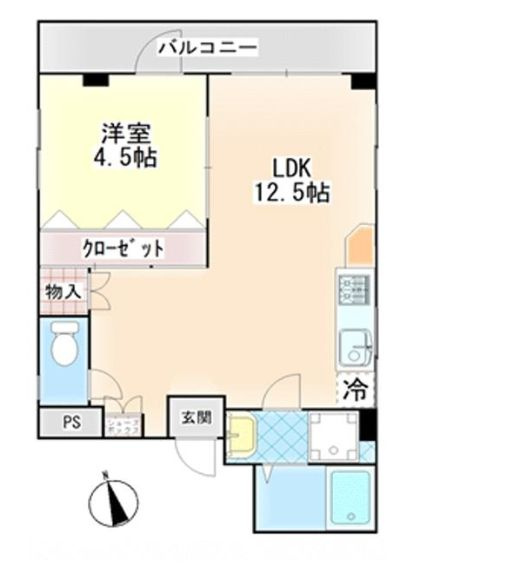  リバ一サイド瑜露の間取り