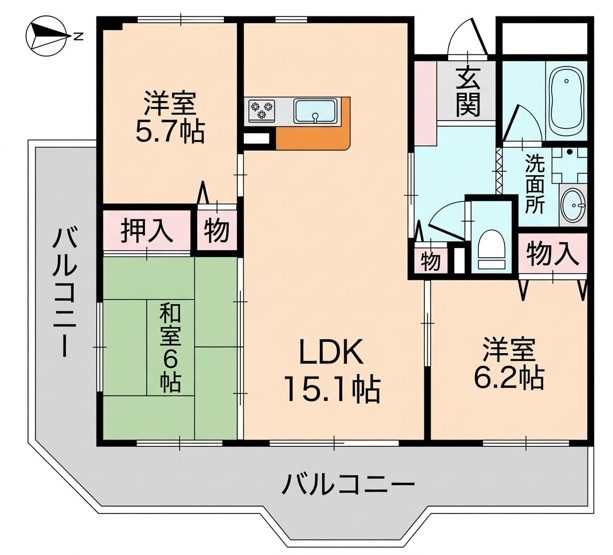 【間取り】 | リヴェール春日