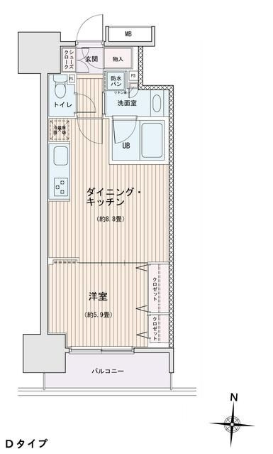 エスティメゾン錦糸町Ⅱの間取り