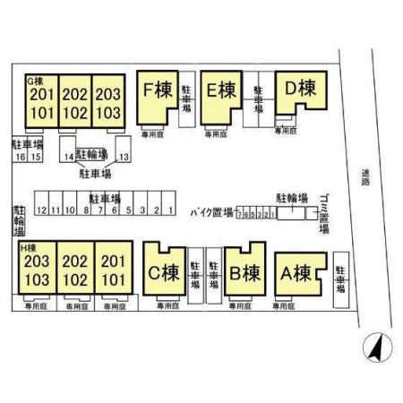 グリーンフォレスト　Ｂの区画図