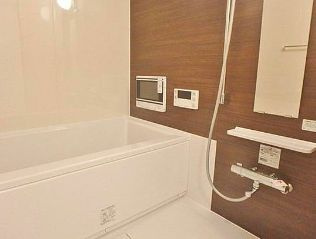 市ヶ谷薬王寺マンションの浴室|落ち着いた空間のお風呂です