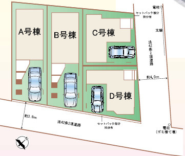 仲介手数料無料　横浜市神奈川区羽沢南１丁目の区画図