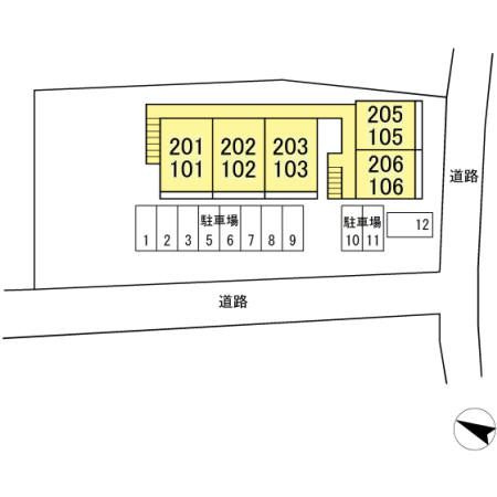 コーポメルヴェイユの区画図