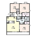 【間取り】 | LDK13.9帖と洋室3室の3LDKです