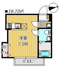 【間取り】 | ブランノワール船橋 | キッチンからお部屋を見渡せます