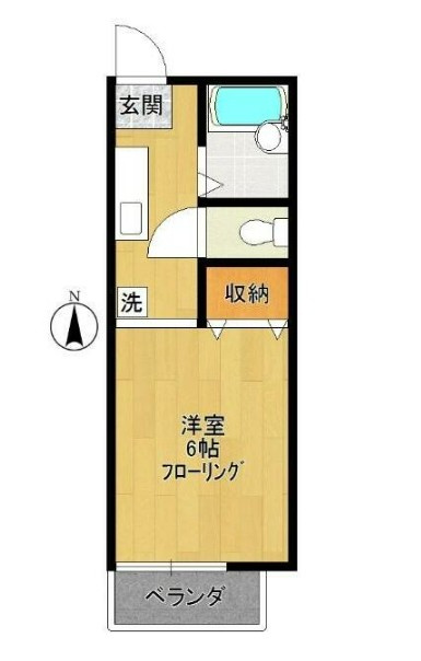 川崎市多摩区生田６丁目のアパートの間取り