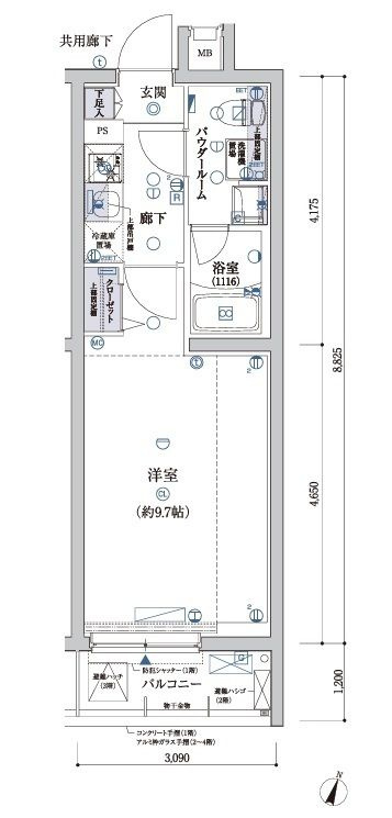 ヴァローレ喜多見の間取り