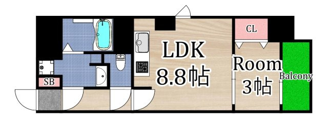 【間取り】 | Krystal Fimeth　3番館