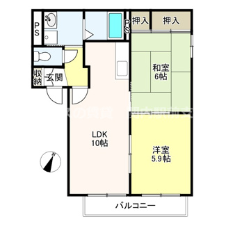 【間取り】 | サーン山手住宅C棟