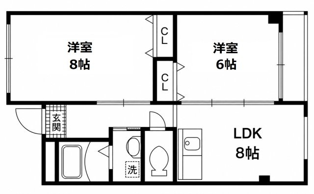 コーポラス伏見の間取り