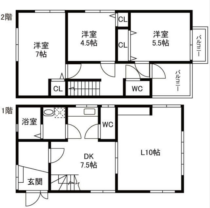 松永貸家の間取り