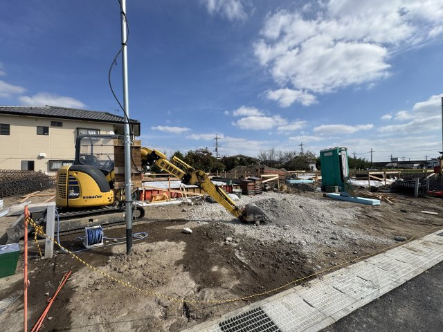 新築　前橋市公田町第１　クレイドルガーデン　2号棟の駐車場|現地写真　駐車スペースは並列2台分可能です！
