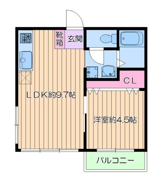 イワダテハイツの間取り