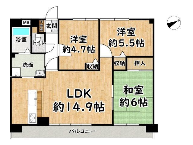 ネオハイツ姫路手柄公園【収益】の間取り