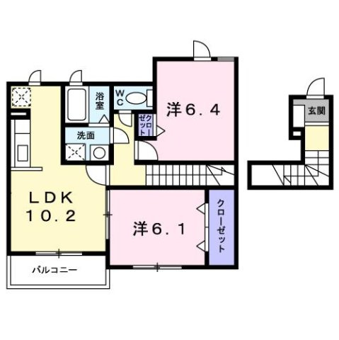 サンメゾン津高の間取り