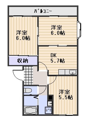シャインブライトリー壱番館の間取り