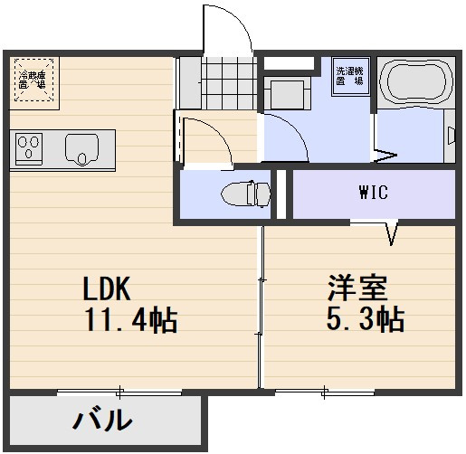D-room福富 B棟の間取り