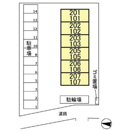 ベルフォーレの区画図
