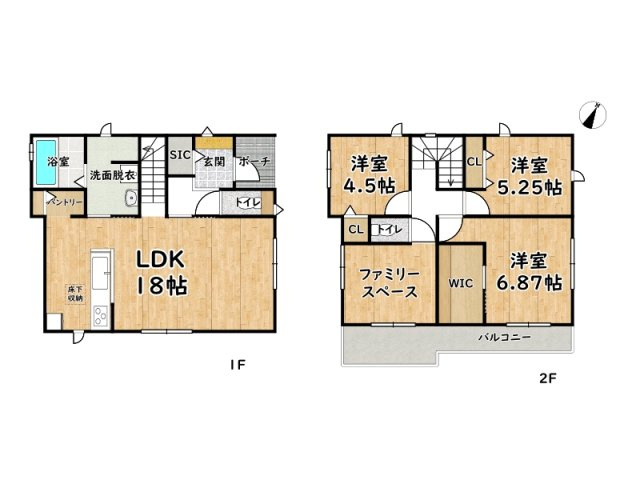 姫路市大津区吉美/新築戸建の間取り