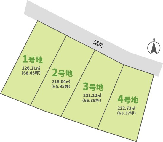 荒木小南４号地の土地図|4号地を募集中です
