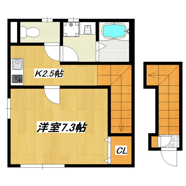リブリ・たんぽぽの間取り|南向きです
