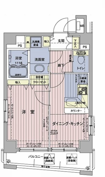 メインステージ浅草 の間取り|間取りです。