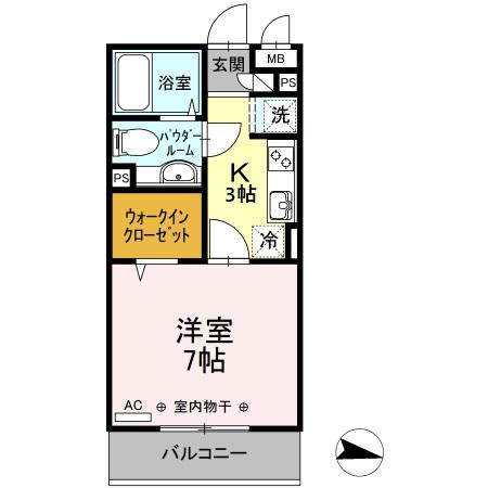 VerduraⅠ/Ⅱ Ⅰの間取り