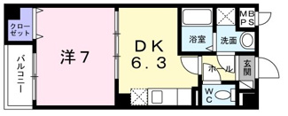 【間取り】 | ヴィラ　フォンテーヌ　桂川