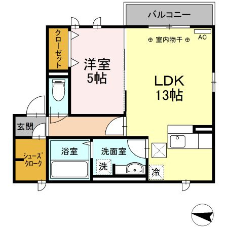 【間取り】 | コーポミナモト3(コーポミナモトスリー)