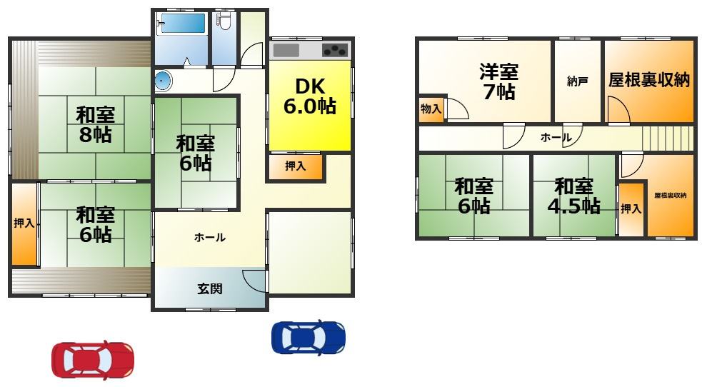 和泉市肥子町貸戸建住宅の間取り