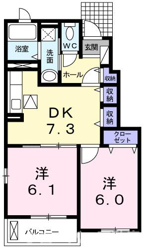 シャン・ヴェール　Ⅰ番館の間取り