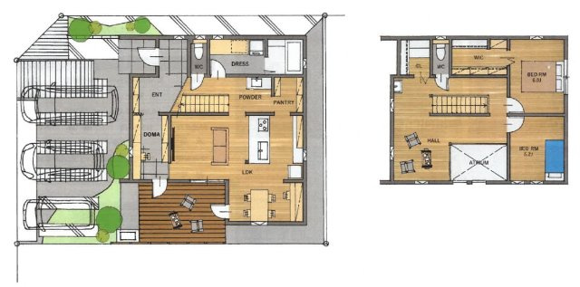 高知市中須賀町　中古戸建　モデルハウス　（未入居物件）の間取り