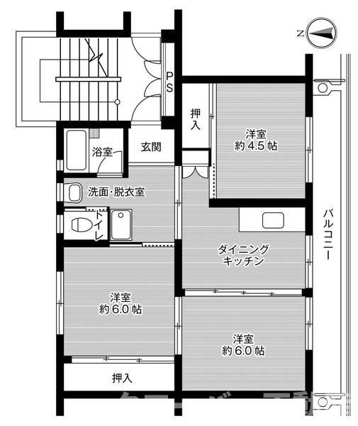 ビレッジハウス本村2号棟の間取り
