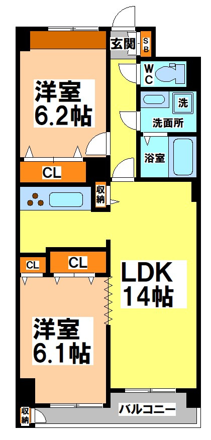 ヴァンシャルマンOZの間取り